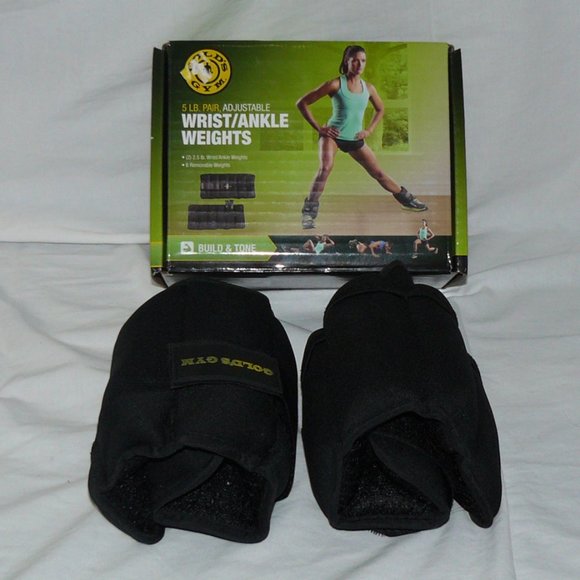 Gold's Gym ADJUSTABLE ANKLE WRIST WEIGHTS 5 lb pair 2x2.5lb, Open Box Never Used - Picture 1 of 1